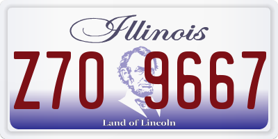 IL license plate Z709667