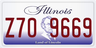 IL license plate Z709669