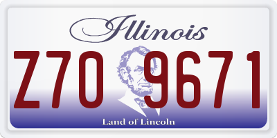 IL license plate Z709671