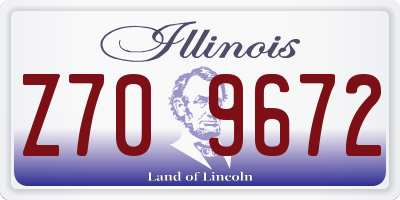 IL license plate Z709672