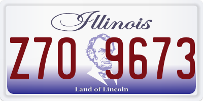 IL license plate Z709673