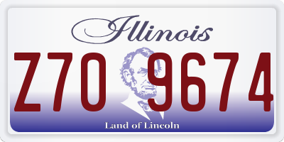 IL license plate Z709674