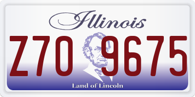 IL license plate Z709675