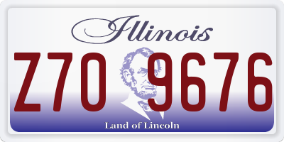 IL license plate Z709676