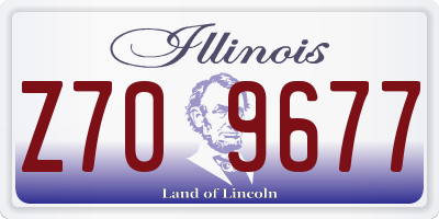 IL license plate Z709677