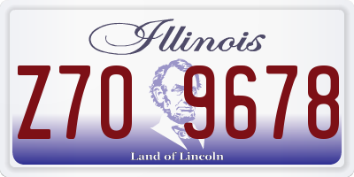 IL license plate Z709678