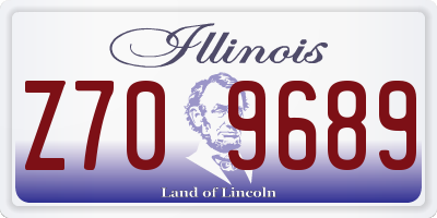 IL license plate Z709689