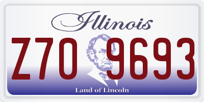 IL license plate Z709693