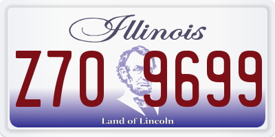 IL license plate Z709699