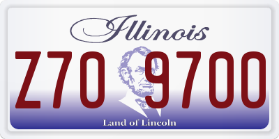 IL license plate Z709700