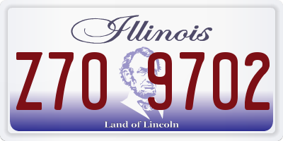 IL license plate Z709702