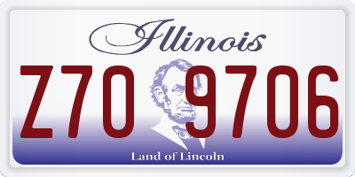 IL license plate Z709706