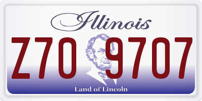 IL license plate Z709707