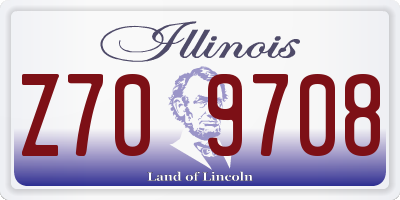 IL license plate Z709708