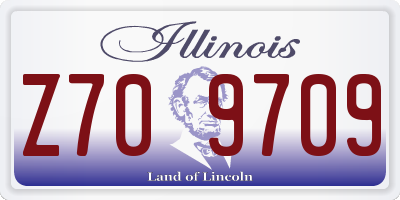 IL license plate Z709709