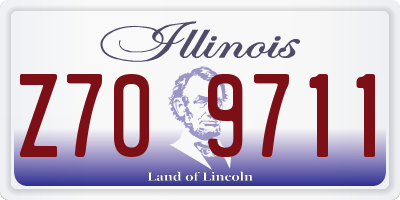 IL license plate Z709711