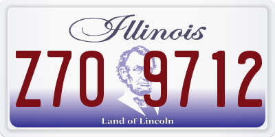 IL license plate Z709712