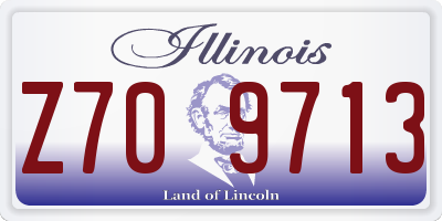 IL license plate Z709713