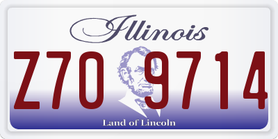 IL license plate Z709714