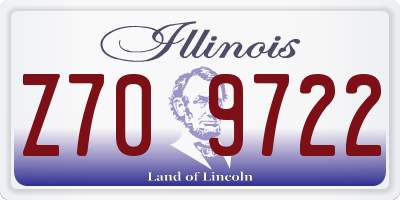 IL license plate Z709722