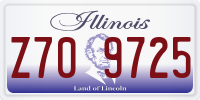 IL license plate Z709725