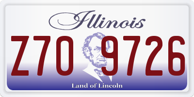 IL license plate Z709726