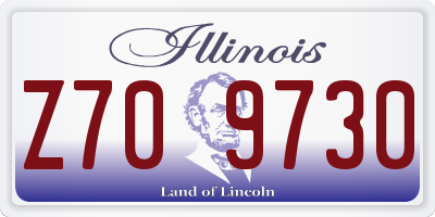 IL license plate Z709730