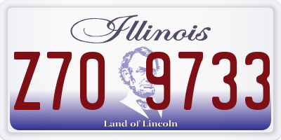 IL license plate Z709733