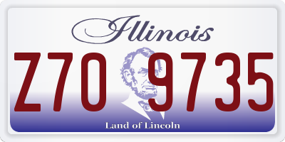 IL license plate Z709735