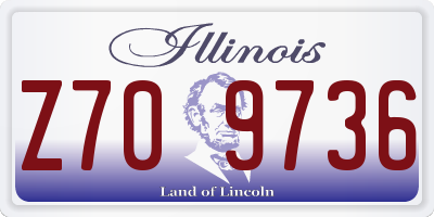 IL license plate Z709736