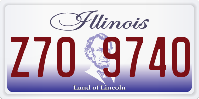 IL license plate Z709740