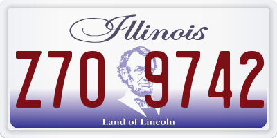 IL license plate Z709742