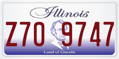 IL license plate Z709747