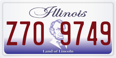 IL license plate Z709749