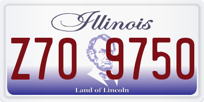 IL license plate Z709750