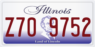 IL license plate Z709752