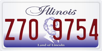 IL license plate Z709754