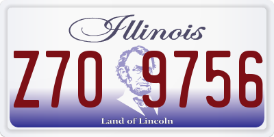 IL license plate Z709756