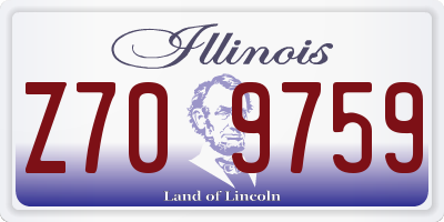 IL license plate Z709759