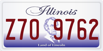 IL license plate Z709762