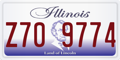 IL license plate Z709774