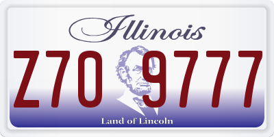 IL license plate Z709777