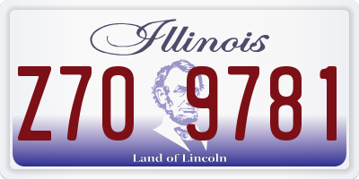 IL license plate Z709781