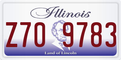 IL license plate Z709783