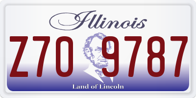 IL license plate Z709787