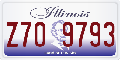 IL license plate Z709793