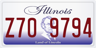 IL license plate Z709794