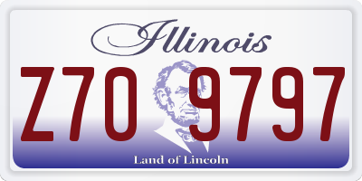 IL license plate Z709797