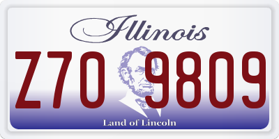 IL license plate Z709809