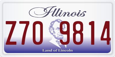 IL license plate Z709814